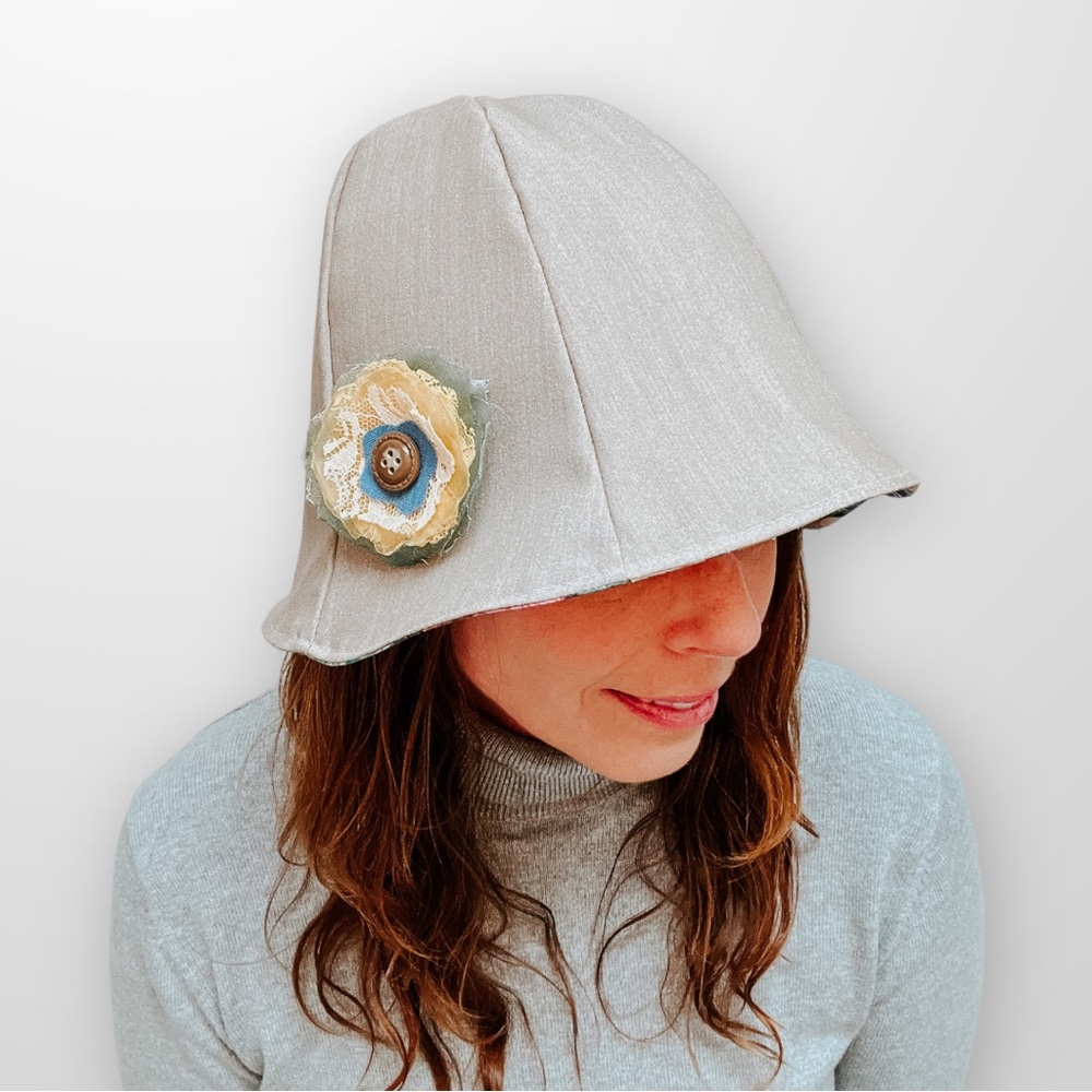 ♻️ Upcycle Summer Bucket Hats Spring Hat Reversible Womens ML Eco-Friendly